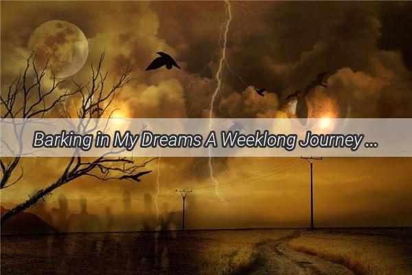 Barking in My Dreams A Weeklong Journey with the Canine Spirit